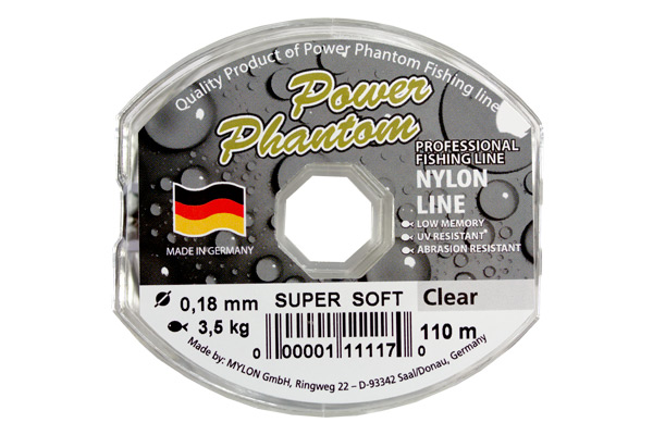 Monofilament line Power Phantom Super Soft, 0,33mm, 9,2kg, 110m CLEAR 
