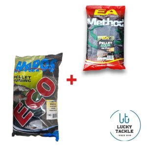 Method feeder komplektas MAROS Pellet Aqua Uni 2mm ir MAROS ECO Sūris (šaltam vandeniui) 1 kg